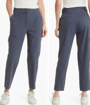 Nordstrom Treasure & Bond Cargo Pocket Stretch Utility Pants Navy Armada Blue 8